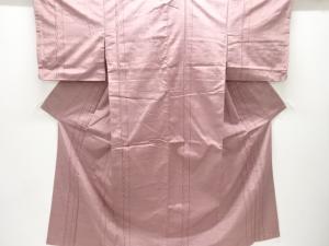 縞に立涌模様織り出し手織り紬着物